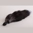 Силиконовая анальная пробка с длинным черным хвостом Серебристая лиса  Цена 3 188 руб. - Силиконовая анальная пробка с длинным черным хвостом Серебристая лиса