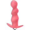 Розовая фигурная анальная вибропробка Spiral Anal Plug - 12 см.