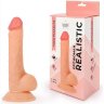 Реалистичный фаллоимитатор Erowoman с мошонкой на присоске