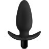 Черная анальная вибропробка Silicone Saddle Plug - 12,1 см.