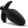 Черная анальная вибропробка Silicone Saddle Plug - 12,1 см.
