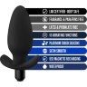 Черная анальная вибропробка Silicone Saddle Plug - 12,1 см.