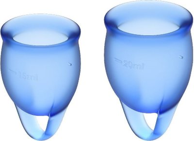 Набор синих менструальных чаш Feel confident Menstrual Cup  Цена 2 251 руб. Feel confident Menstrual Cup - набор, состоящий из двух менструальных чаш, вместимостью 15 и 20 мл. Изготовлены они из медицинского, приятного на ощупь силикона. Благодаря бесшовной обработке и элегантно расположенной мини-ручке в виде петельки чашка очень проста и приятна в использовании. Менструальная чаша является экологически чистой альтернативой тампонам. Гибкий материал идеально адаптируется к вашим контурам и обеспечивает безопасную гигиеническую защиту на срок до 12 часов. Для более комфортного введения в первые разы можно использовать лубрикант на водной основе. Страна: Германия. Материал: силикон.