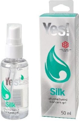 Силиконовая гипоаллергенная вагинальная смазка Yes Silk - 50 мл.  Цена 1 049 руб. SILK – гель классический гипоаллергенный на силиконовой основе. Обладая прекрасными смазывающими свойствами, обеспечивает длительное и комфортное скольжение. Придаёт коже интимных зон ощущение неповторимой нежности шёлка. Не содержит красящих веществ, консервантов. Можно использовать так часто и в таких количествах, насколько это нужно, нанося ее на те части тела, где требуется дополнительная влажность. Подходит для применения с латексными презервативами и другой интимной продукцией. Страна: Россия. Объем: 50 мл.