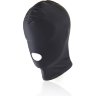 Черный текстильный шлем с прорезью для рта