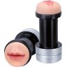 Двусторонний мастурбатор REALSTUFF 2 IN 1 HUMMER MOUTH VAGINA - ротик и вагина