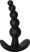 Чёрная анальная пробка Bubbles Anal Plug - 11,5 см.