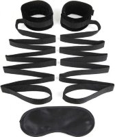 Чёрные манжеты для фиксации на кровати Bondage Bed Strap