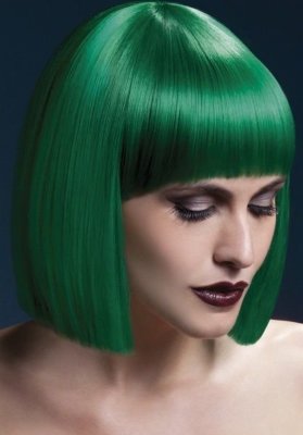 Зеленый парик со стрижкой прямой боб  Цена 9 795 руб. Зеленый парик со стрижкой прямой боб. Страна: Китай. Материал: синтетика.
