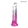 Розовый гибкий фаллоимитатор - 20,5 см.