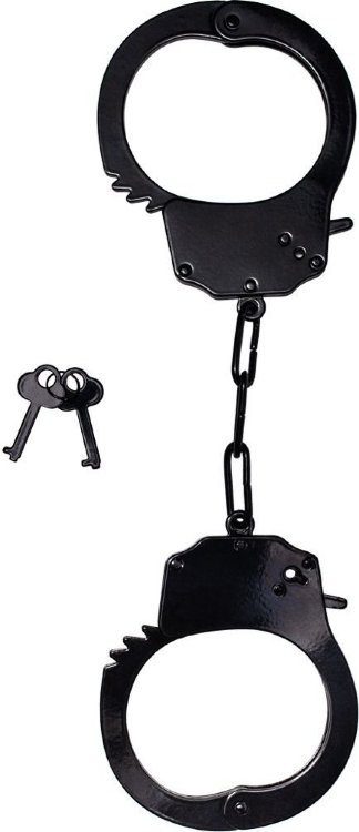 Черные стальные наручники