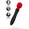 Черно-красный двусторонний вибромассажер Black Red - 21 см.