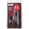 Черно-красный двусторонний вибромассажер Black Red - 21 см.