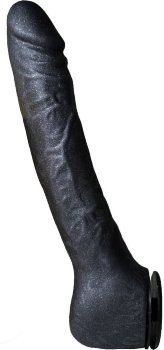 Чёрная фаллическая насадка BLACK BENT 3 - 18 см.