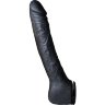 Чёрная фаллическая насадка BLACK BENT 3 - 18 см.