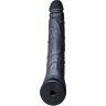 Чёрная фаллическая насадка BLACK BENT 3 - 18 см.