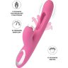 Розовый вибратор с двигающимся язычком и стимулирующим шариком Monti - 24 см.