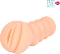 Телесный мастурбатор-вагина с комплектом эрекционных колец