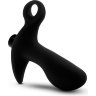 Черный анальный вибратор Silicone Vibrating Prostate Massager 01 - 10,8 см.