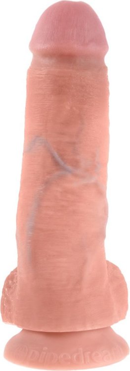 Телесный фаллоимитатор 8 Cock with Balls - 21,3 см.