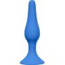 Синяя малая анальная пробка Slim Anal Plug Small - 10,5 см.