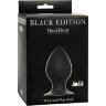 Чёрная анальная пробка Thick Anal Plug Small - 7,8 см.