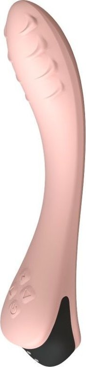 Персиковый вибратор для G-точки Apus - 19 см.