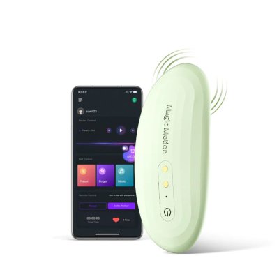 Зеленый вибромассажер в трусики Magic Motion Nyx - 8,8 см. Длина: 8.8 см. С мини-вибратором Nyx от Magic Motion вы можете играть и испытывать удовольствие где и когда угодно! Поместите его в свои трусики и не привлекая лишнего внимания управляйте им со смартфона или доверьте управление Nyx своему партнеру. Умный вибратор со сверхмощной вибрацией. Синхронная, чередующаяся или независимая стимуляция клитора и точки G по выбору. Интимный будильник. 10 встроенных режимов + неограниченное количество режимов управляемых через мобильное приложение Ширина - 4 см. Страна: Китай. Материал: силикон. Батарейки: встроенный аккумулятор.