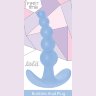 Голубая анальная пробка Bubbles Anal Plug - 11,5 см.