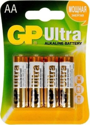 Батарейки алкалиновые GP Ultra Alkaline AA/LR6 - 4 шт.  Цена 714 руб. Батарейки алкалиновые GP Ultra Alkaline AA/LR6. Страна: Китай.