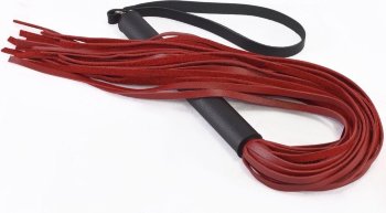 Красная плеть Классика с черной рукоятью - 58 см.