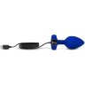 Синяя вибропробка Vibrating Jewel Plug L/XL - 11 см.