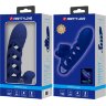 Синяя насадка на пенис Powerful Ring - 18,8 см.