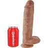 Фалоимитатор-мулат на присоске 11 Cock with Balls - 28 см.