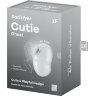 Белый вакуум-волновой стимулятор клитора с вибрацией Cutie Ghost