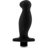 Черный анальный вибромассажёр Silicone Vibrating Prostate Massager 02 - 10,8 см.
