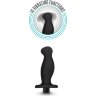 Черный анальный вибромассажёр Silicone Vibrating Prostate Massager 02 - 10,8 см.