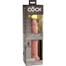 Телесный вибратор-реалистик на присоске 9’’ Vibrating Silicone Dual Density Cock - 24,8 см.