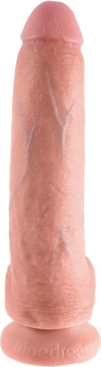 Телесный фаллоимитатор 9 Cock with Balls - 22,9 см.