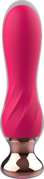 Розовый мини-вибратор Mini Vibrator с пультом ДУ - 12,5 см.