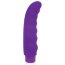 Фиолетовый изогнутый ребристый вибромассажер - 15 см.  Цена 1 762 руб. - Фиолетовый изогнутый ребристый вибромассажер - 15 см.