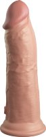 Телесный вибратор-реалистик 8 Vibrating Silicone Dual Density Cock - 22 см.