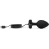 Черная вибропробка Vibrating Jewel Plug XXL - 12 см.