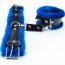 Синие наручники с мехом BDSM Light  Цена 2 446 руб. - Синие наручники с мехом BDSM Light