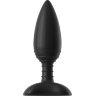 Чёрная вибровтулка NEXUS ACE SMALL с дистанционным управлением - 10 см.