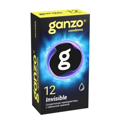 Супертонкие презервативы Ganzo Invisible - 12 шт. Длина: 18.5 см. Ganzo Invisible обеспечивают высокий уровень чувствительности и комфорта во время близости. Благодаря гладкой поверхности, минимальной толщине и увеличенному количеству смазки, они почти не ощущаются при контакте, но сохраняют надёжную защиту. Номинальная ширина - 53 мм. Толщина стенки - 0,045 мм. Страна: Великобритания. Материал: латекс.