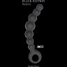 Чёрная упругая анальная цепочка Flexible Wand - 18 см.