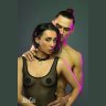 Черно-красный ошейник Cabaret