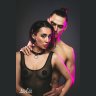 Черно-красный ошейник Cabaret