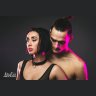 Черно-красный ошейник Cabaret